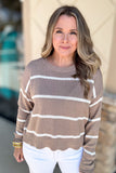 Z Supply: Sienna Stripe Sweater - Latte