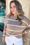 Z Supply: Sienna Stripe Sweater - Latte