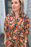 Autumn Winds Midi Dress