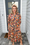 Autumn Winds Midi Dress