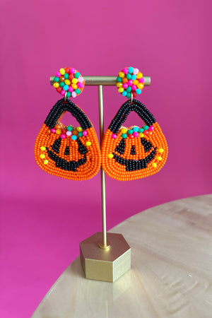 Trick or Treat Candy Pumpkin Earrings