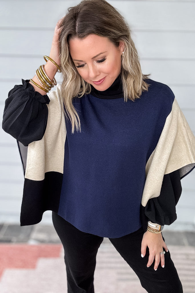 THML: COLORBLOCK PONCHO