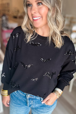 Bat Sequin Sweatshirt