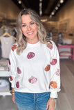 Sarah Pumpkin Sequin Sweatshirt