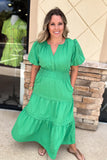 Look At Me Now Midi Dress - Kelly Green