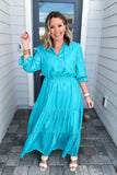 Left In The Dust Maxi - Turquoise