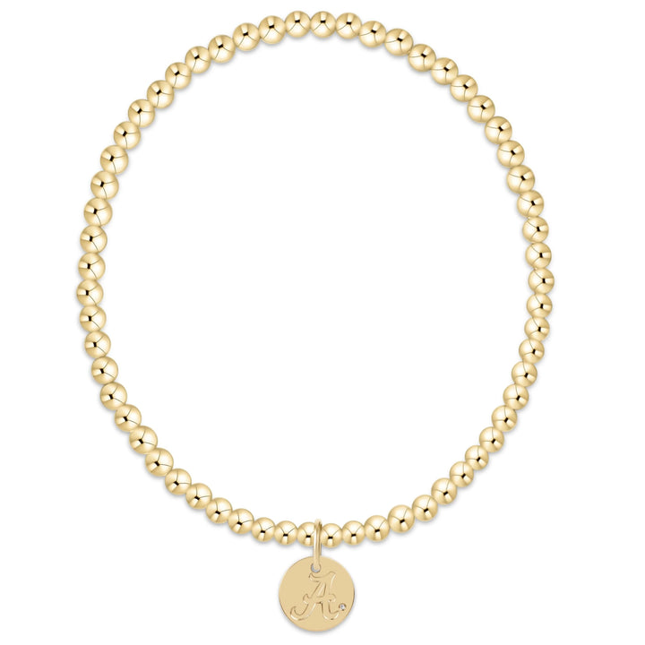 enewton: ecollegiate classic gold 3mm bracelet - Alabama Disc
