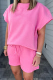 Travel On Textured Shorts - Pink