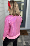 Queen Of Sparkles: Pink Full Sequin 'Tis the Season To Sparkle' Sweater