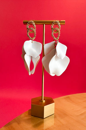 See Me Now Dangle Earring - White