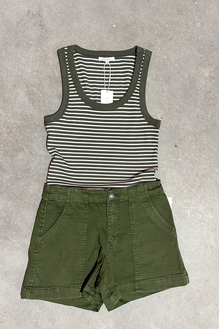 KUT:  JANE High Rise Short - Olive