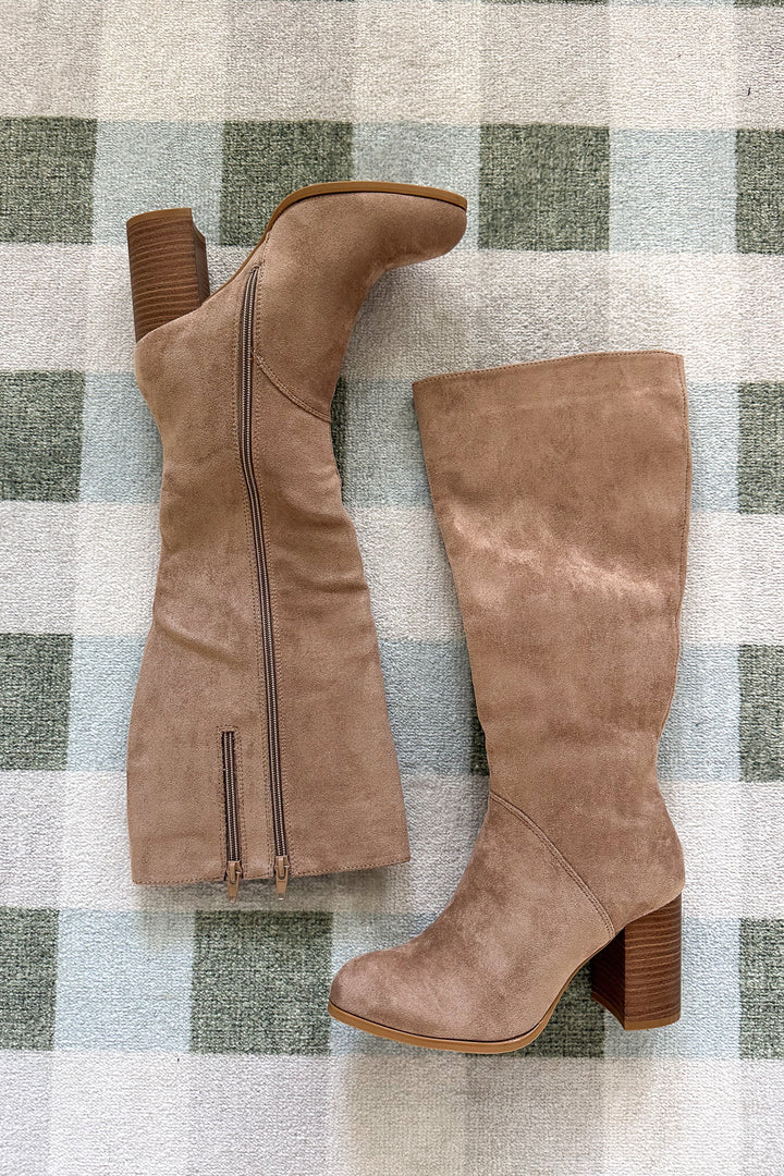 Chic Staple Knee-High Boots – Taupe