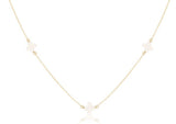enewton: 15" Choker Simplicity Chain Gold - Signature Cross Off-White