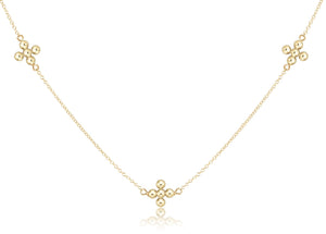 enewton: Choker Simplicity Chain Gold - Classic Beaded Signature Cross Gold