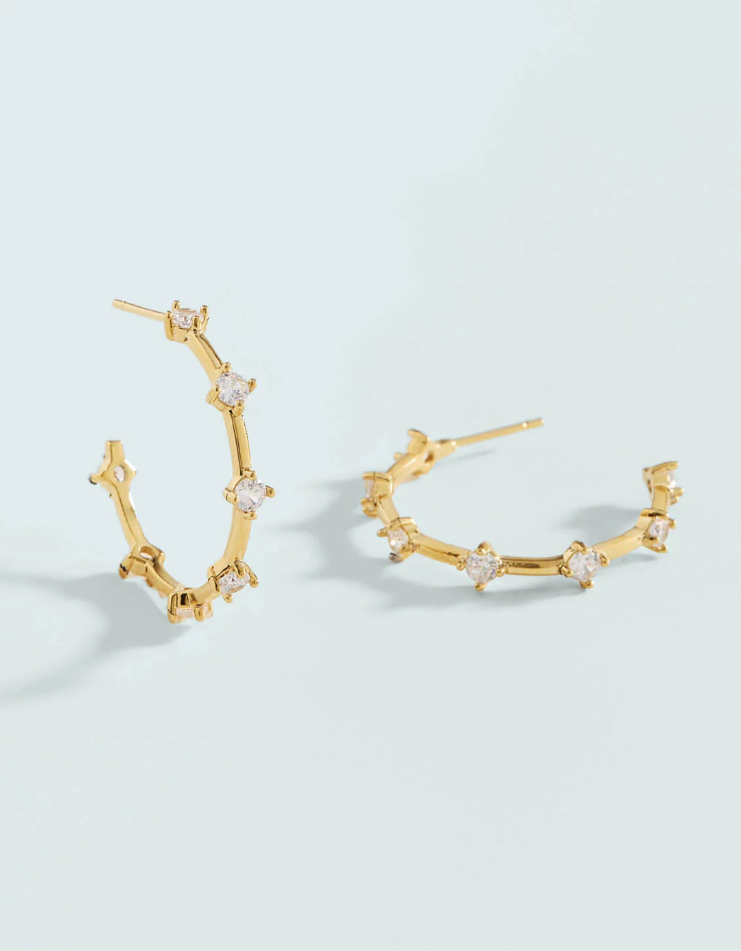Spartina 449: Spanish Wells Hoop Crystal  Earrings