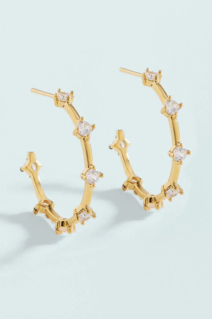 Spartina 449: Spanish Wells Hoop Crystal  Earrings