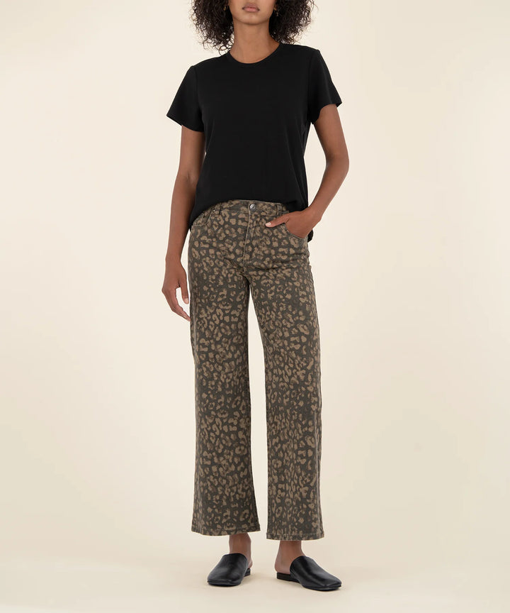 KUT: Meg High Rise Wide Leg - Leopard