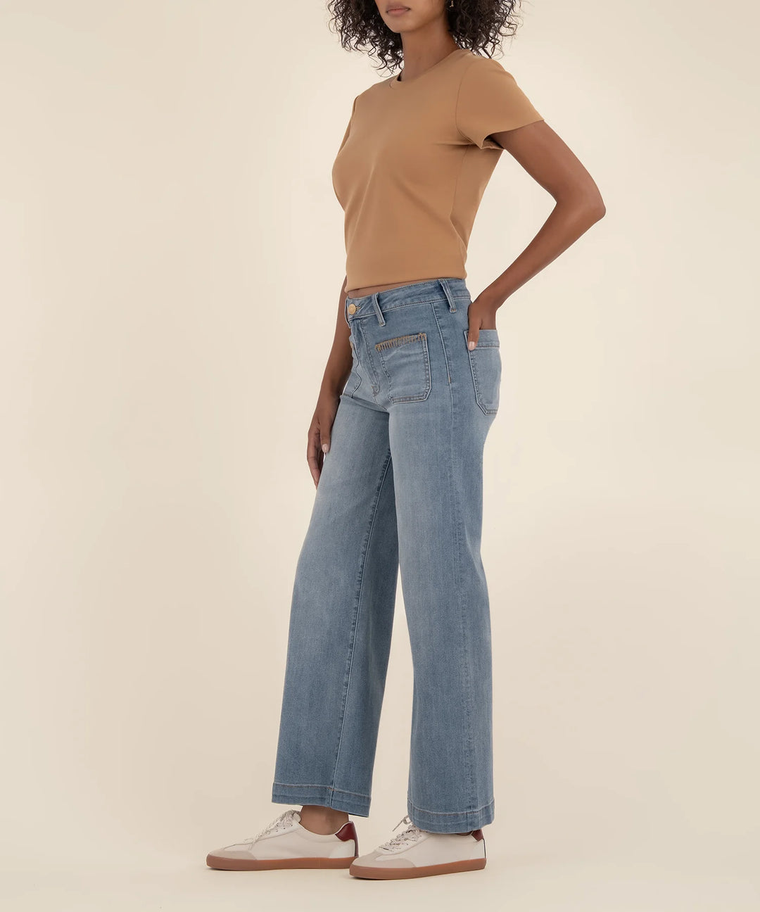 KUT: Meg High Rise Front Patch Wide Leg- INVALUABLE