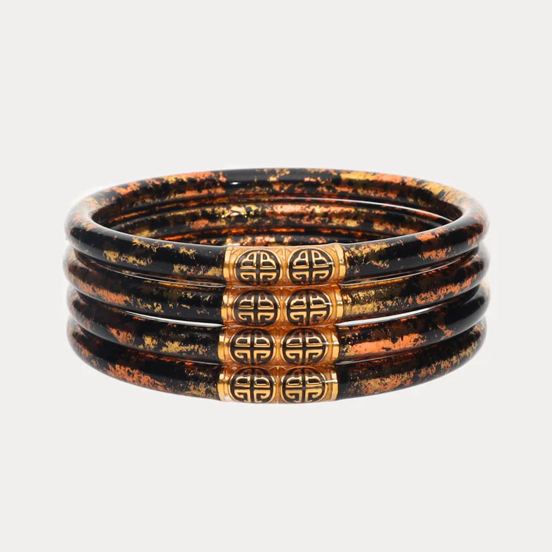 BuDhaGirl: KOI Leopard All Weather Bangle®  (Set of 4)