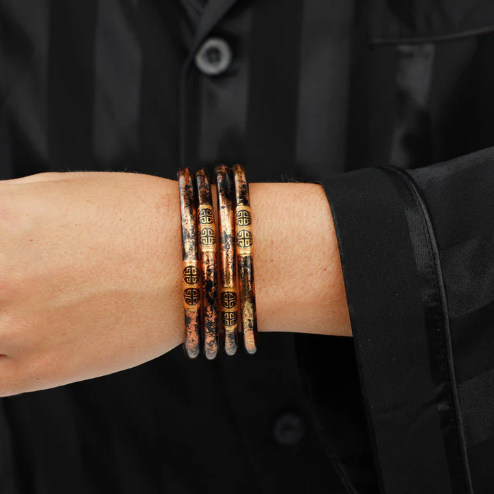BuDhaGirl: KOI Leopard All Weather Bangle®  (Set of 4)