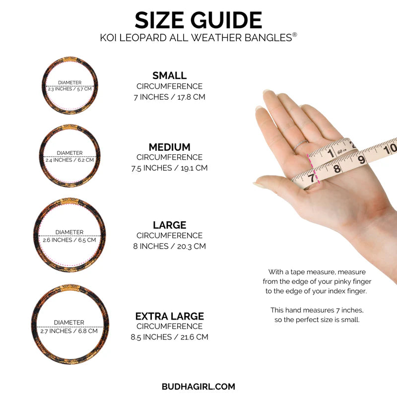 BuDhaGirl: KOI Leopard All Weather Bangle®  (Set of 4)