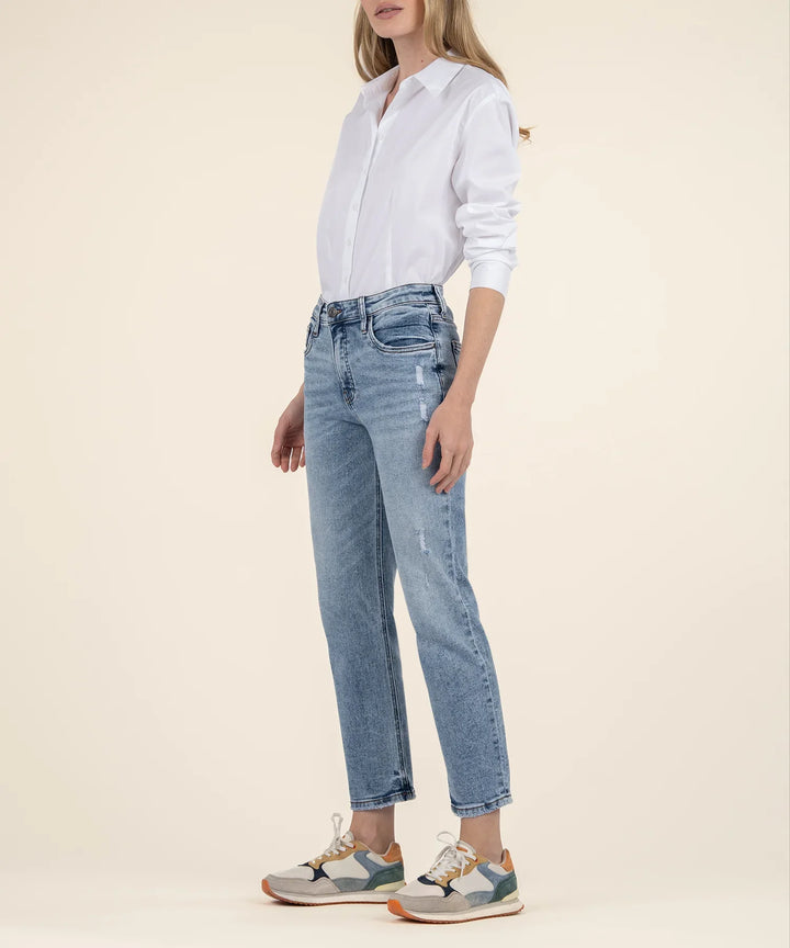 KUT: RACHAEL HIGH RISE Mom Jean - EQUALITY