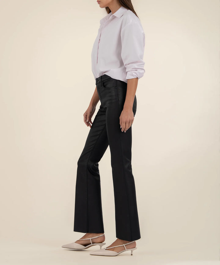 KUT: Stella Coated High Rise Flare - Black