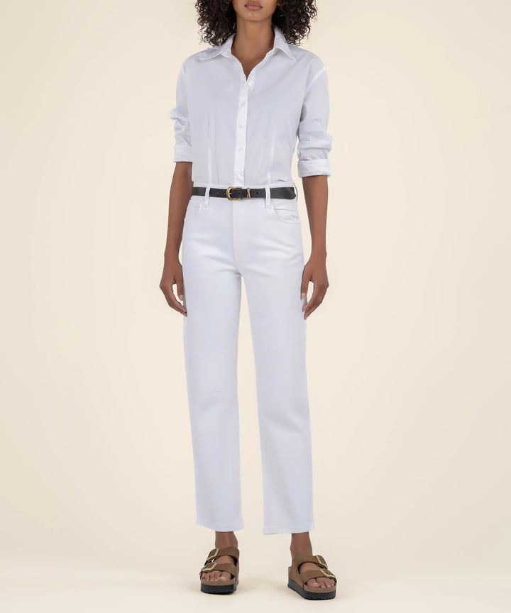 KUT: ASHLEY HIGH RISE SLOUCHY BARREL JEAN -Optic White