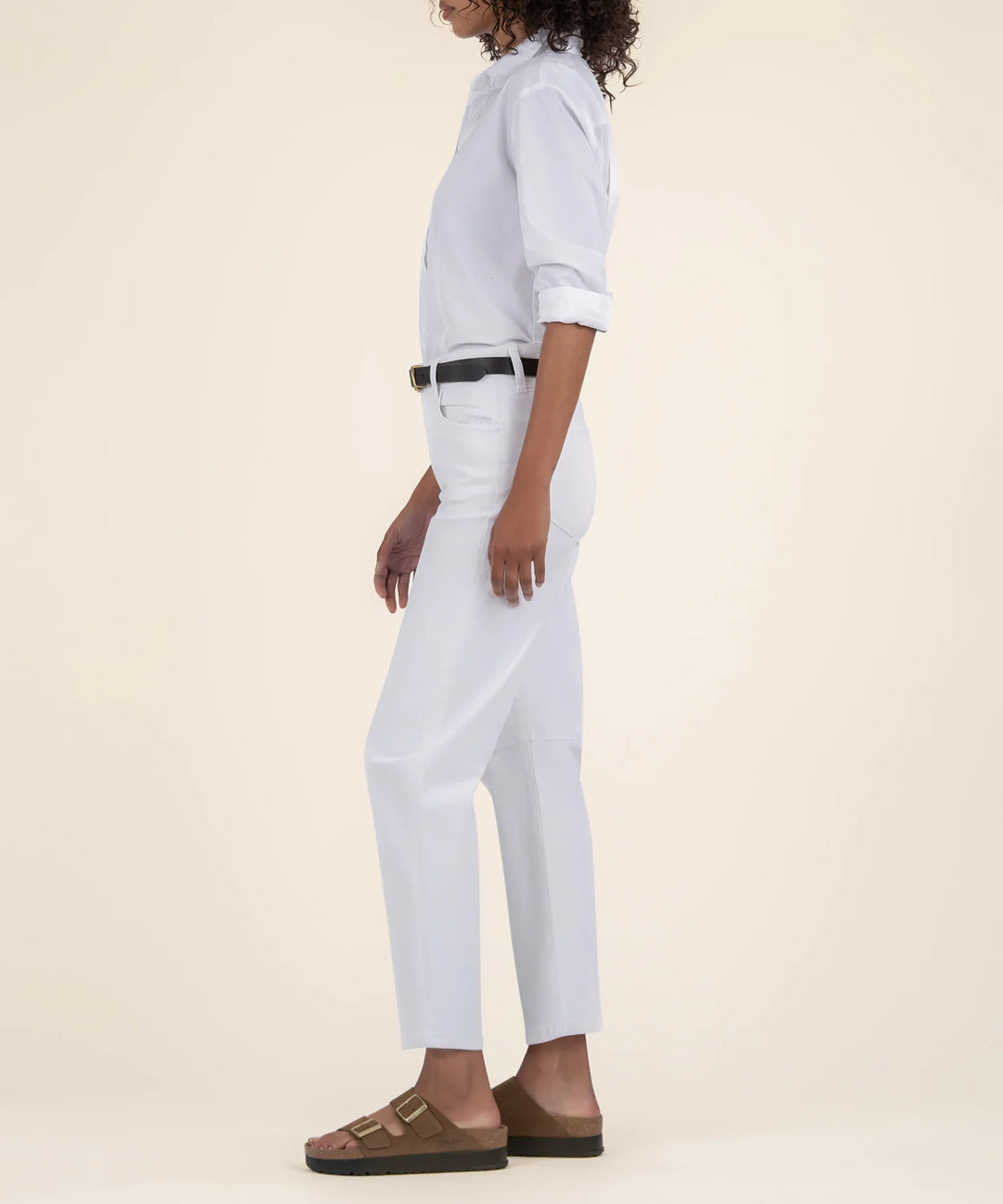 KUT: ASHLEY HIGH RISE SLOUCHY BARREL JEAN -Optic White