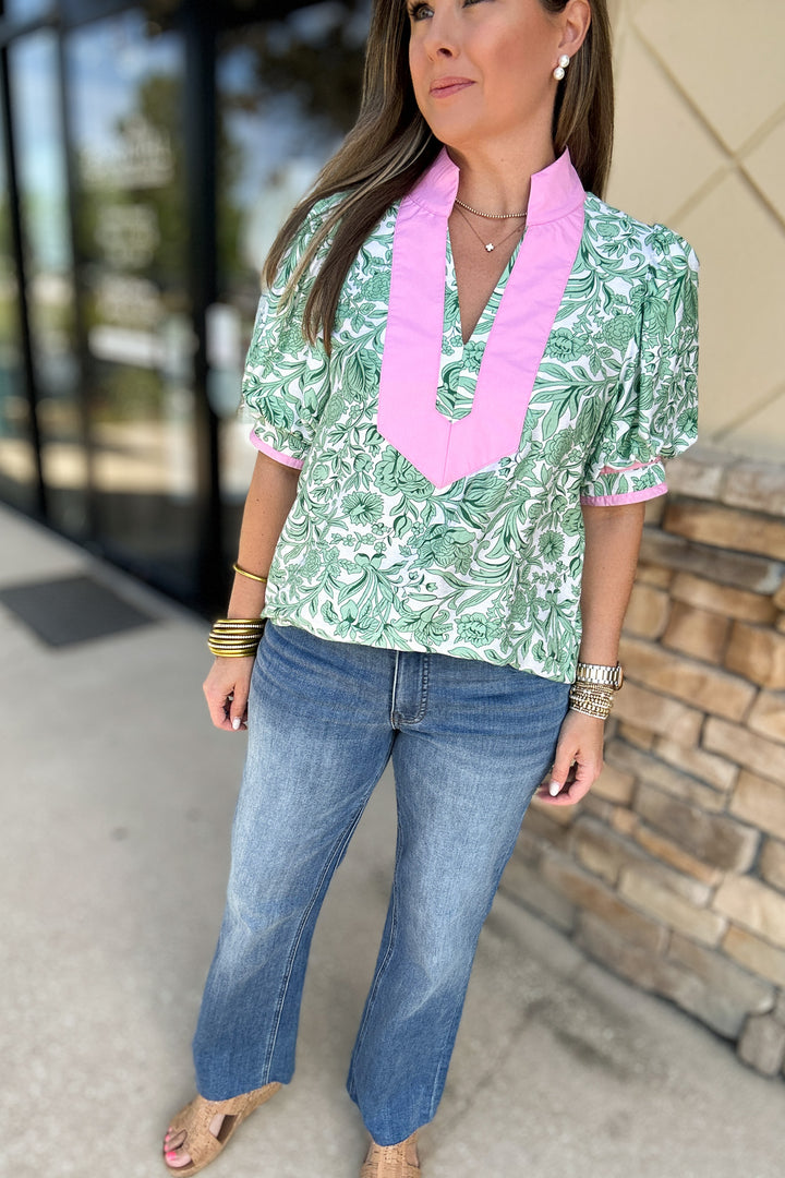 KUT: Kelsey High Rise Inset Raw Hem - Brace