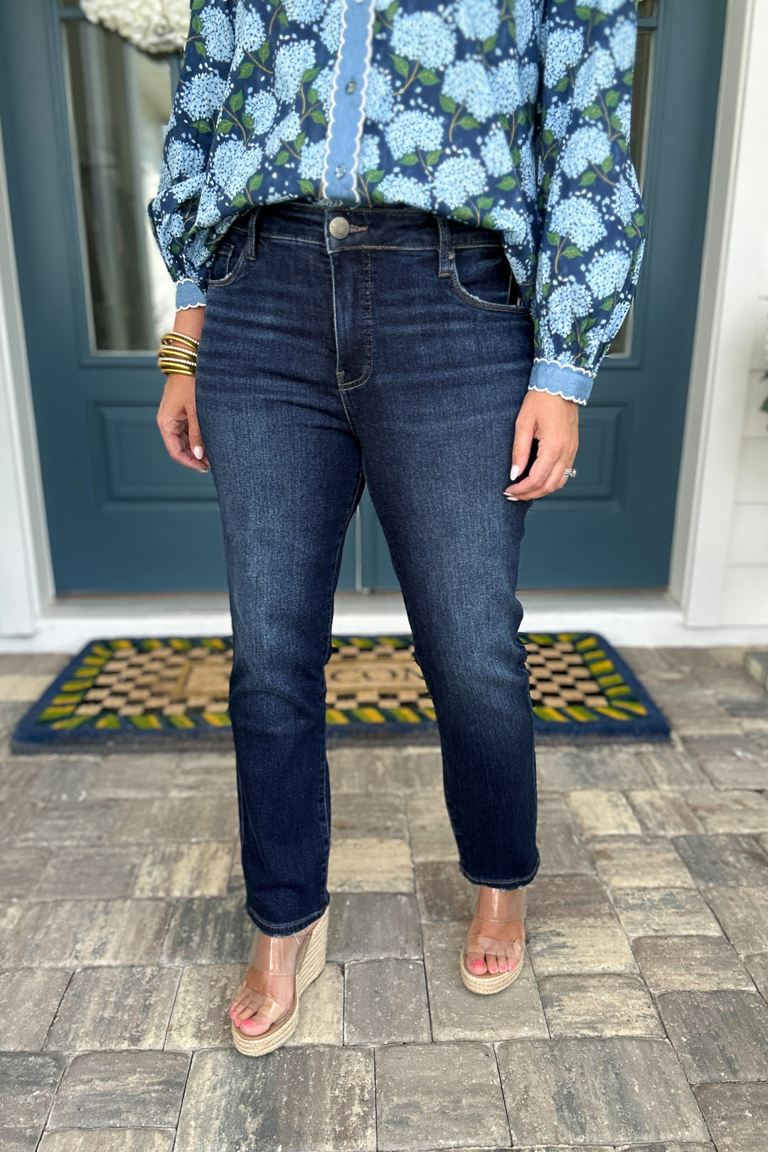 KUT: REESE HIGH RISE STRAIGHT LEG ANKLE - ENCHANTMENT