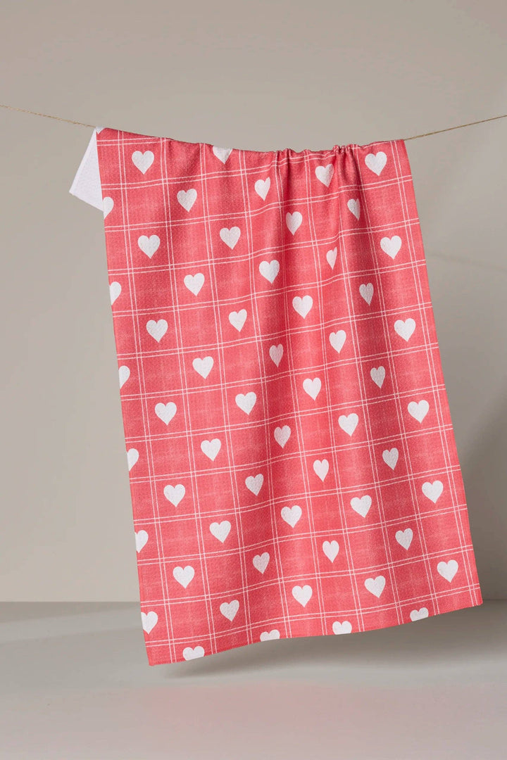 Kind Spirit Red Geometry Tea Towel