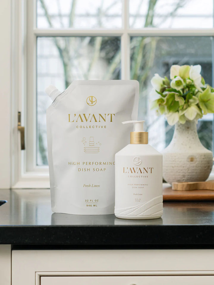 L'AVANT Collective: High Performing Dish Soap Fresh Linen 16oz