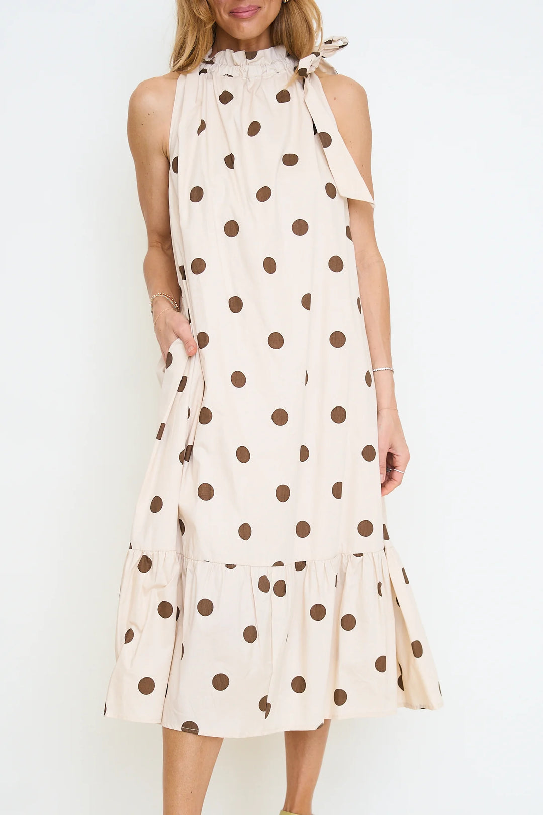 Lovely Little Lady Polka Dot Midi Dress