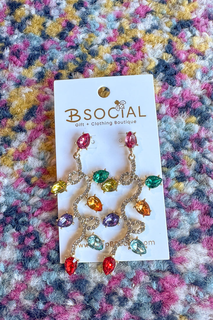 Light Bulb Rhinestone Earring
