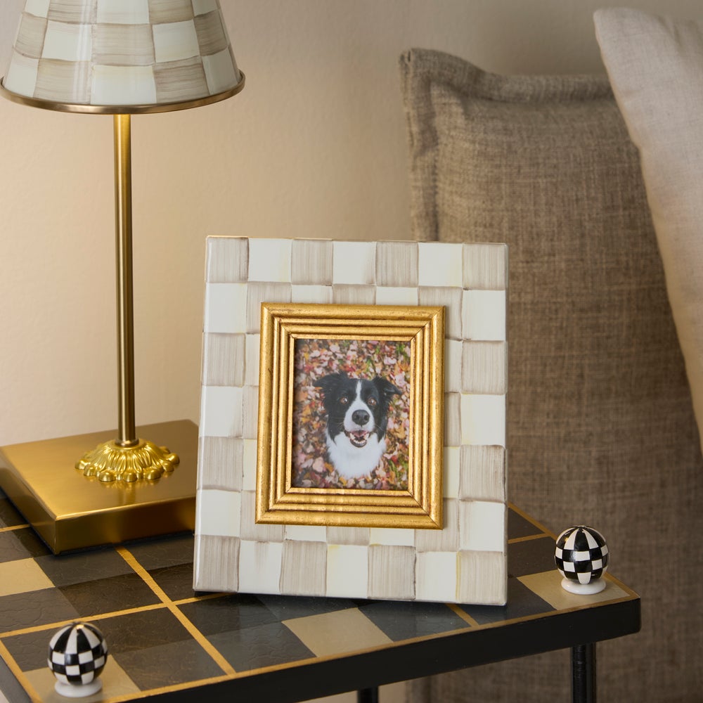 MacKenzie Childs: Mocha Check 2.5" x 3" Frame