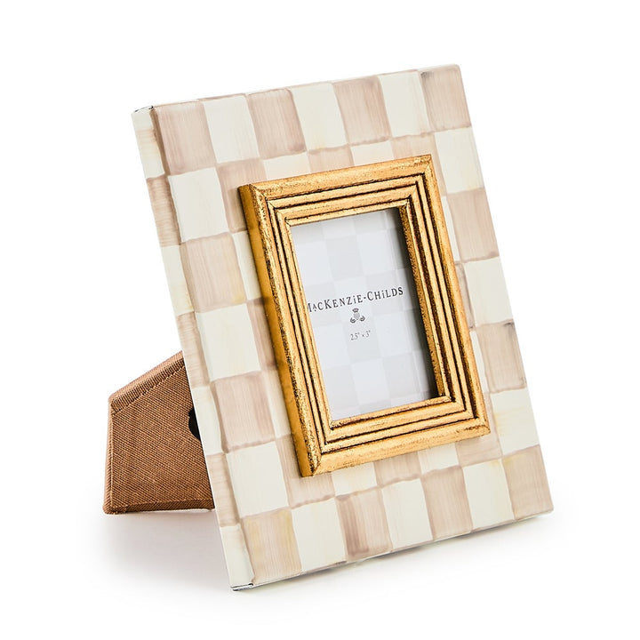 MacKenzie Childs: Mocha Check 2.5" x 3" Frame