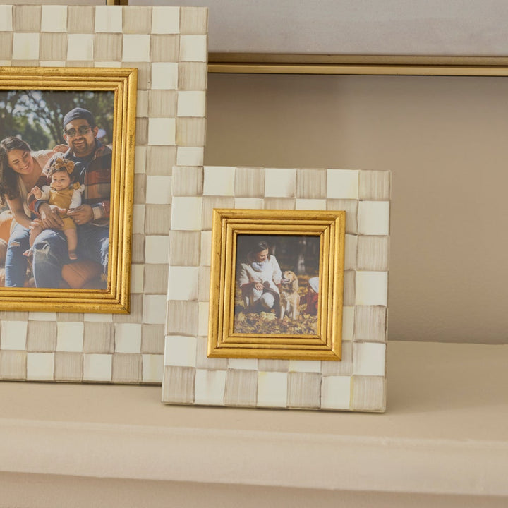 MacKenzie Childs: Mocha Check 2.5" x 3" Frame