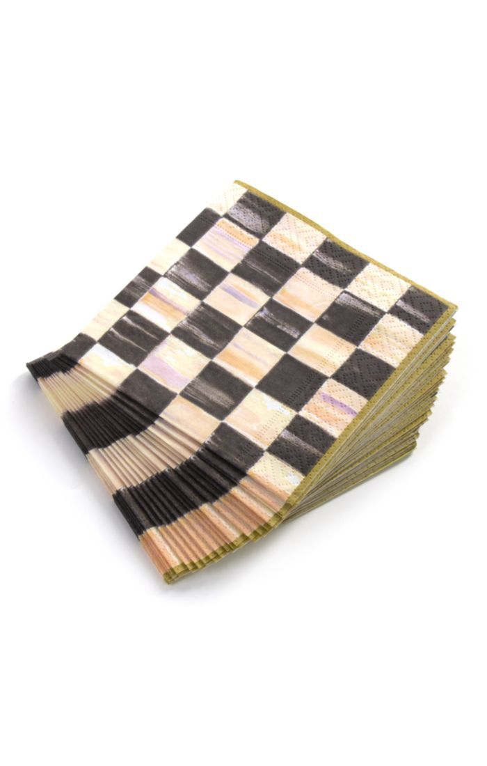 Courtly Check Cocktail Paper Napkins - Thumbnail 5