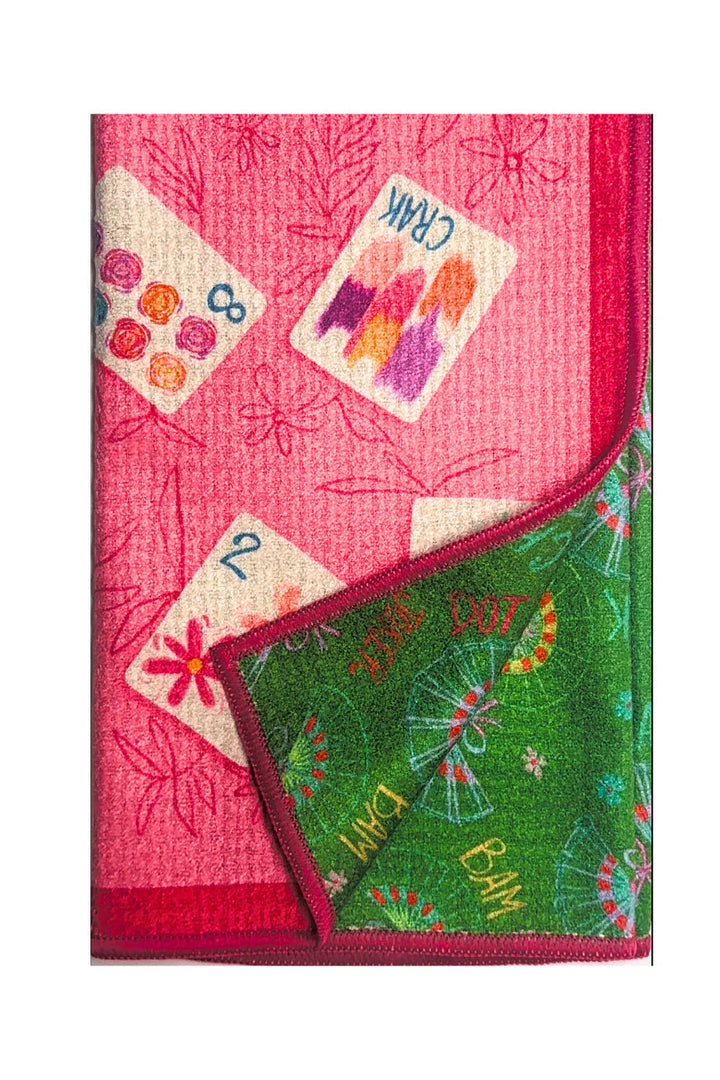 Bonjour Mahjong Tea Towel-Double Sided