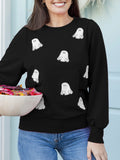 Black Ghost Sequin Sweatshirt