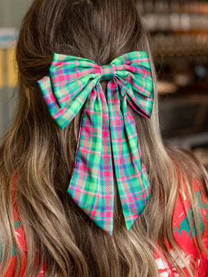 Bow Mia Plaid About You - Green