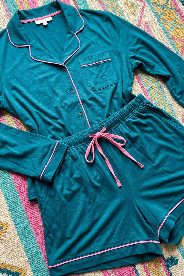 Mary Square: Charlotte Teal Shorts