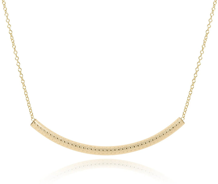 enewton: 16" necklace gold - bliss bar textured gold