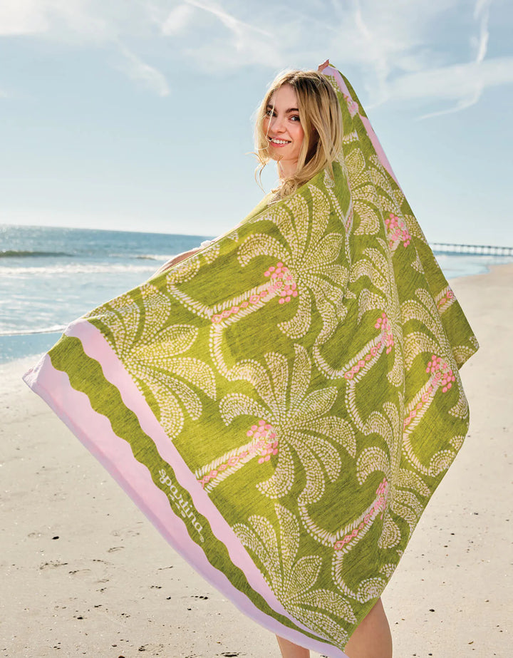 Spartina 449: Beach Towel Castillo Green Palms