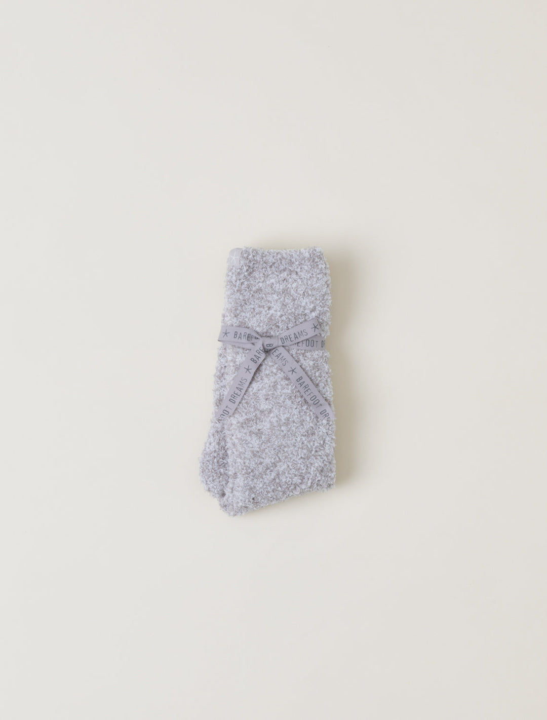 Barefoot Dreams: CozyChic® Heathered Socks - Oyster/White - S/M