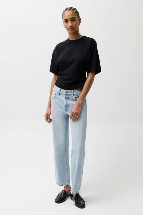 Pistola: Lexi Mid Rise Bowed Straight - Dolce Vita Vintage