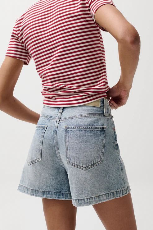 Pistola: Saige High Rise A-Line Short - French Riviera