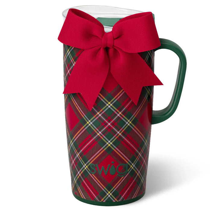 Swig: Christmas Plaid Travel Mug 22oz
