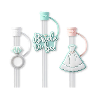 Swig: Bride to Be Straw Topper Set